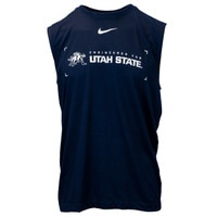 Men's Nike Engineered for Utah State Sleeveless T-Shirt navy
